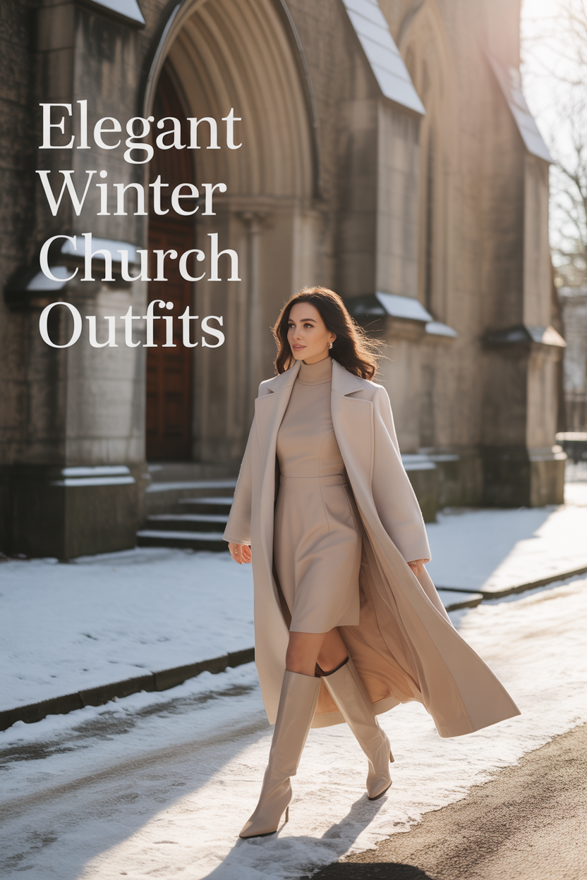 Elegant Winter church Outfits