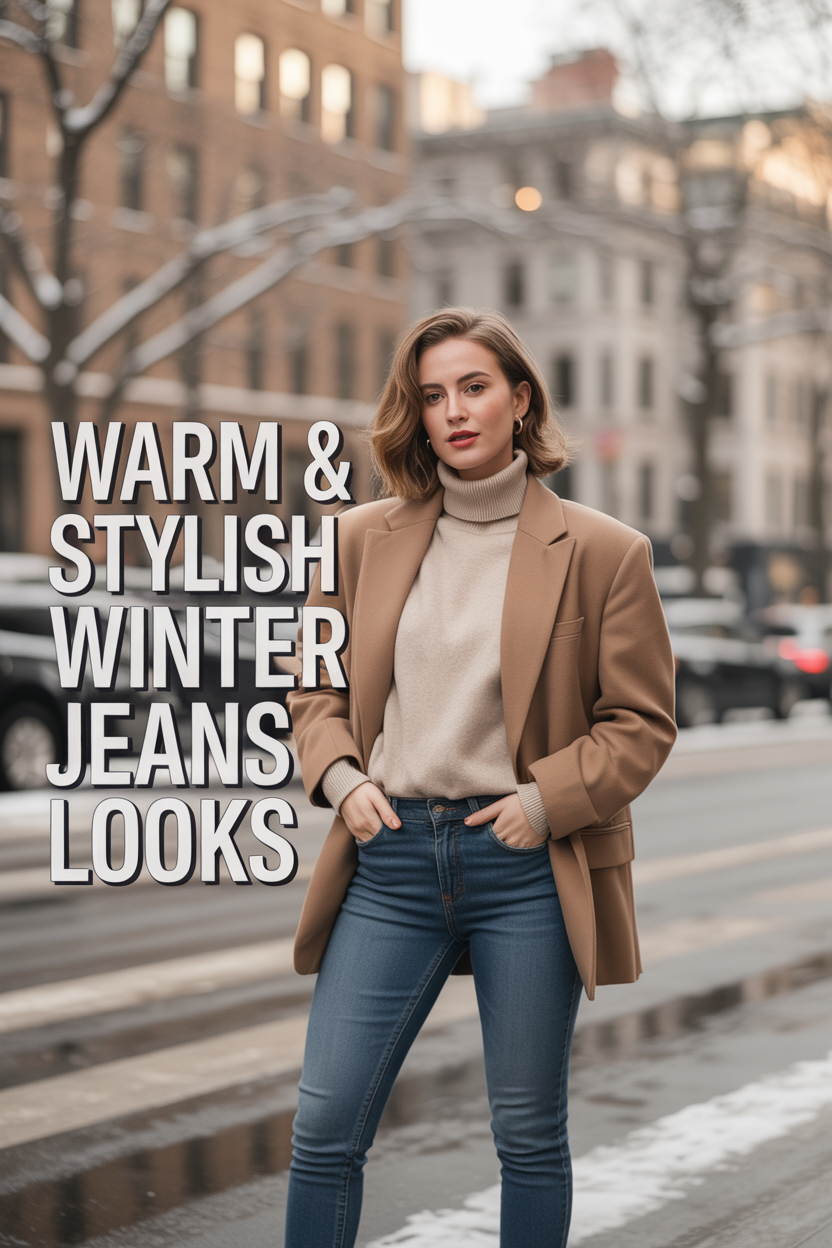 Warm & Stylish Winter Jeans Look