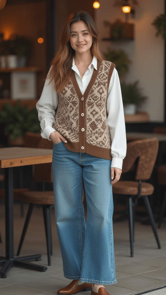 Sweater Vest and Button-Up Shirt