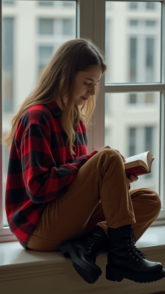 Flannel Shirt and Corduroy Pants