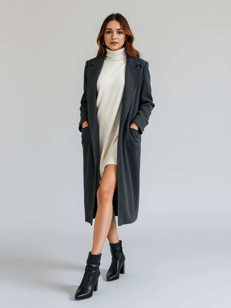 Layered Turtleneck Look