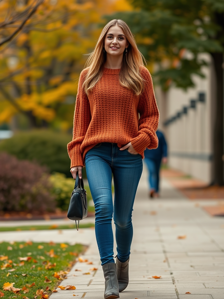 The Classic Sweater and Jeans Combo