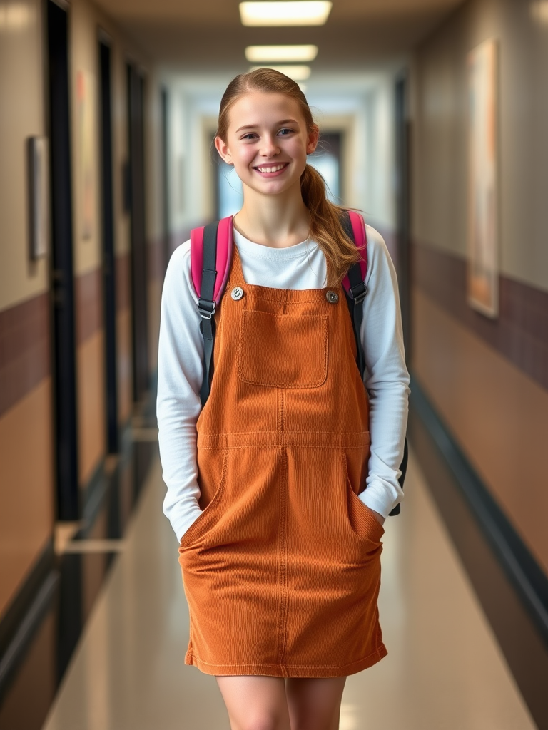 Corduroy Overall Dress
