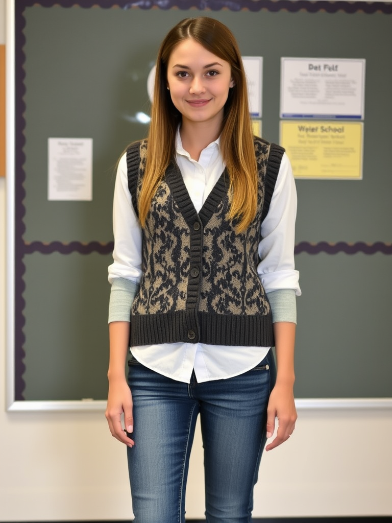 Sweater Vest and Button-Up