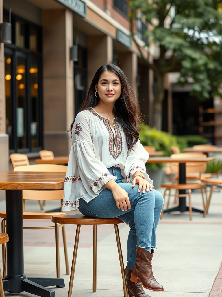 Boho Blouse and Jeans