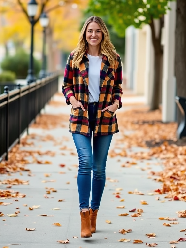 Plaid Shacket and Jeans