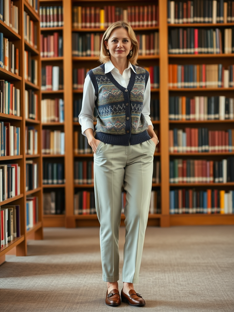 Sweater Vest and Button-Up Shirt