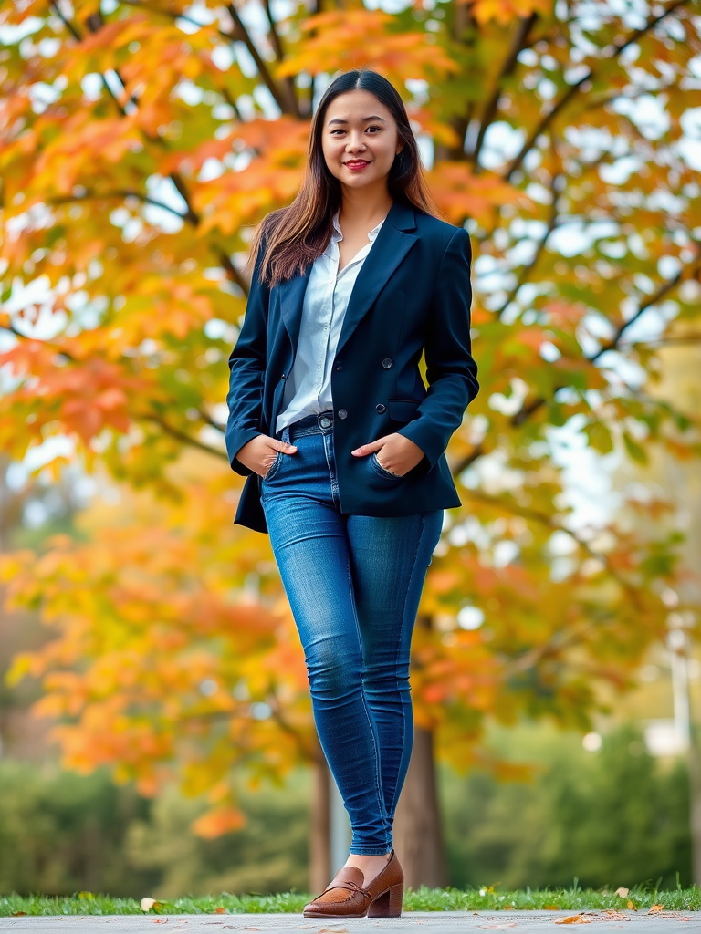 The Classic Blazer and Jeans Combo