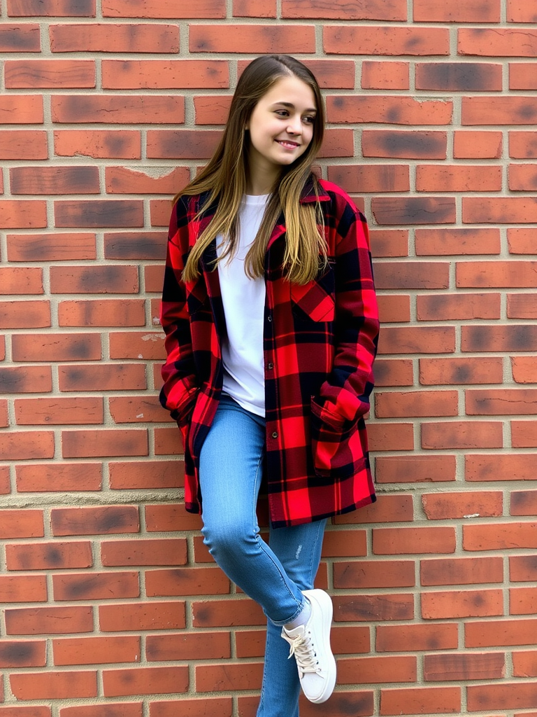 Plaid Shacket and Jeans