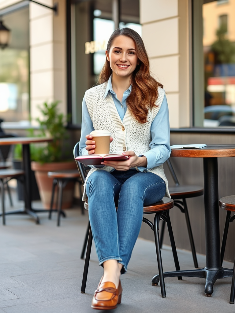 Knit Sweater Vest and Button-Up