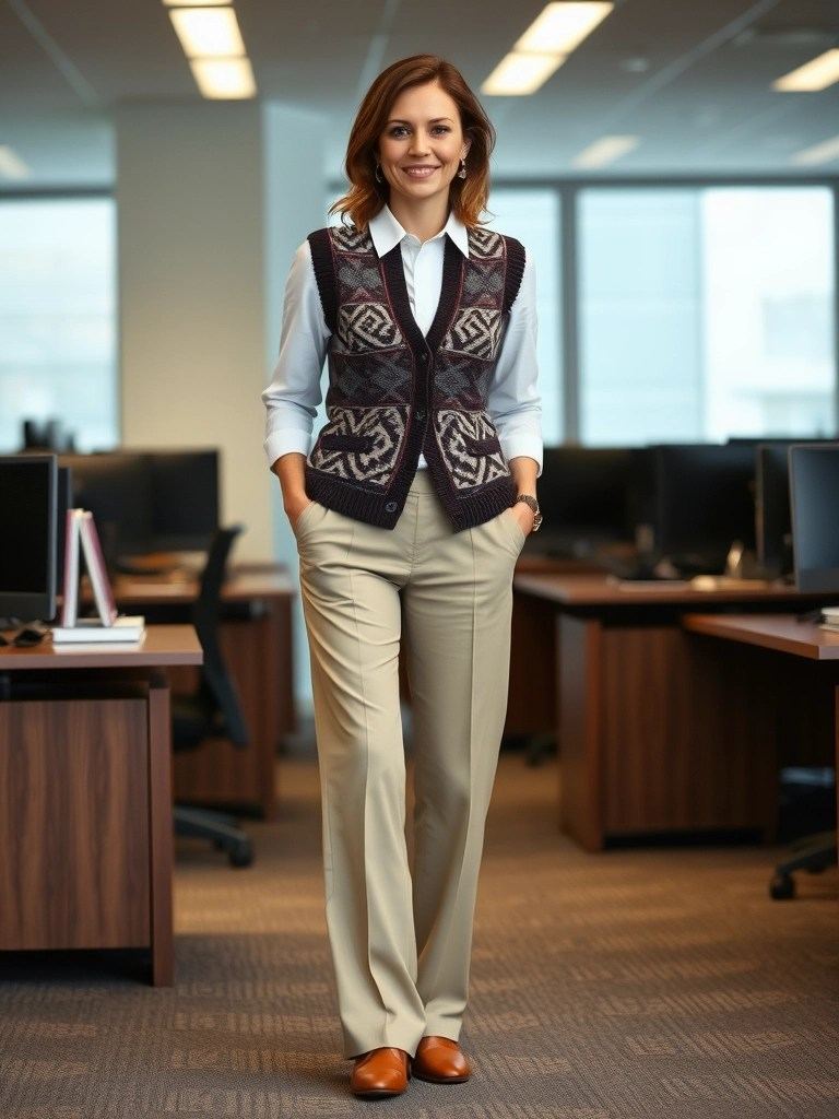 Sweater Vest and Button-Up Shirt