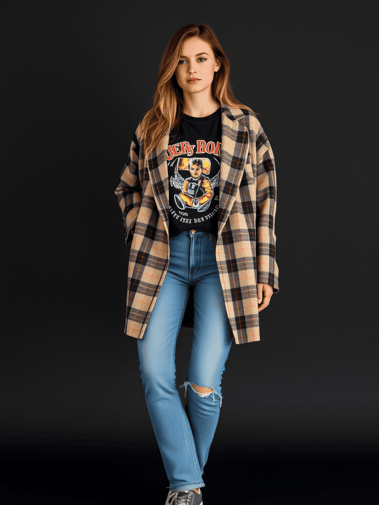 Blazer and Graphic Tee