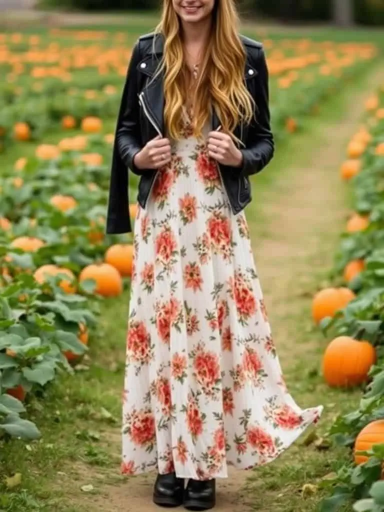 Maxi Dress and Chunky Boots