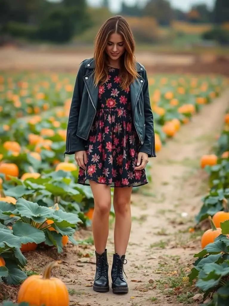 Babydoll Dress and Combat Boots