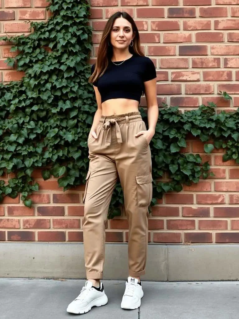 Cargo Pants and Crop Top