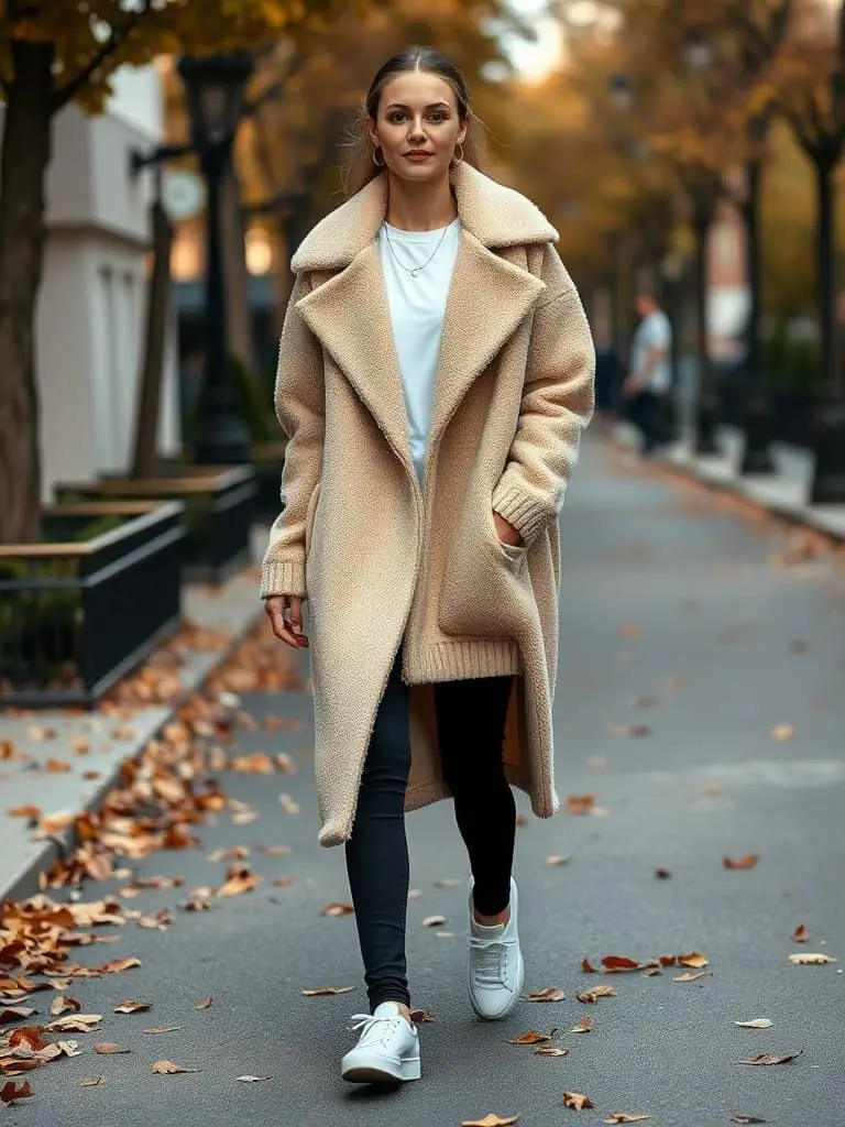 Teddy Coat and Skinny Jeans