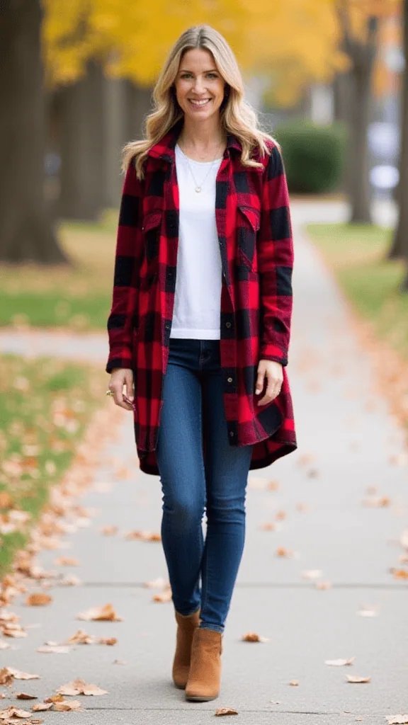 Plaid Shacket and Jeans