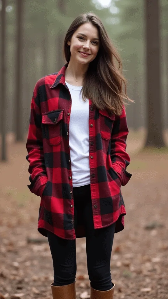 Flannel Shirt and Leggings