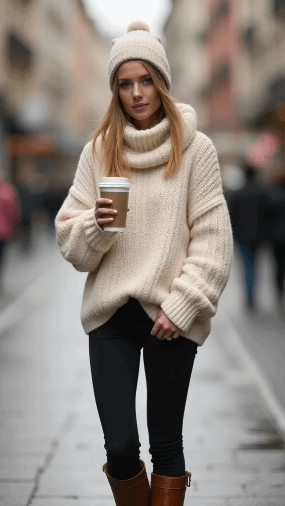 Oversized Sweater and Ankle Boots
