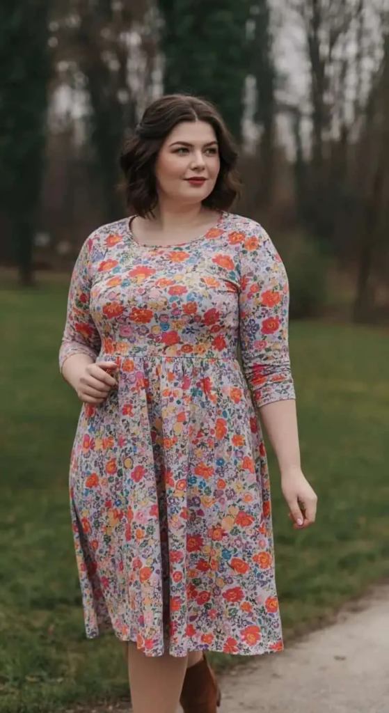 Floral A-line Dress