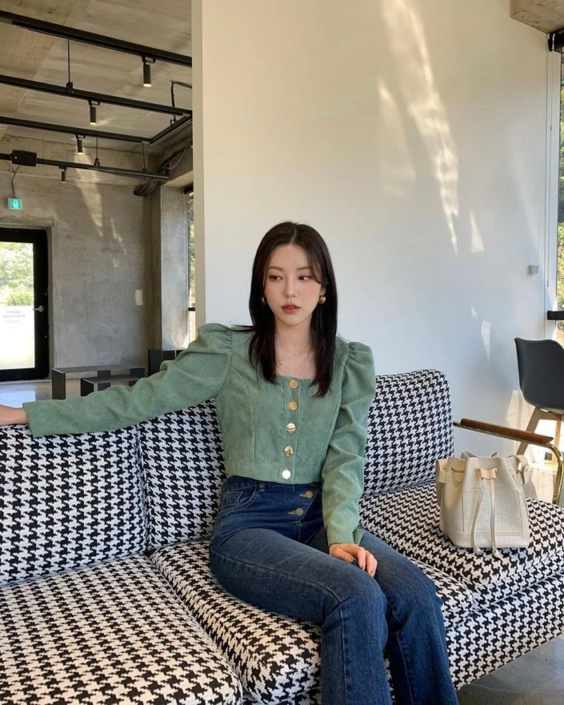 Neutral Blazer with Light Denim