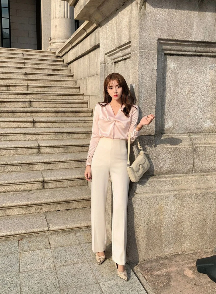 Elegant Blouse and Tailored Trousers Combo