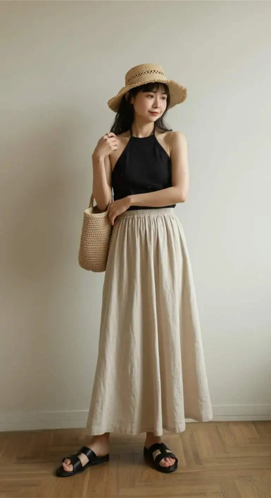 Linen Maxi with Halter Top