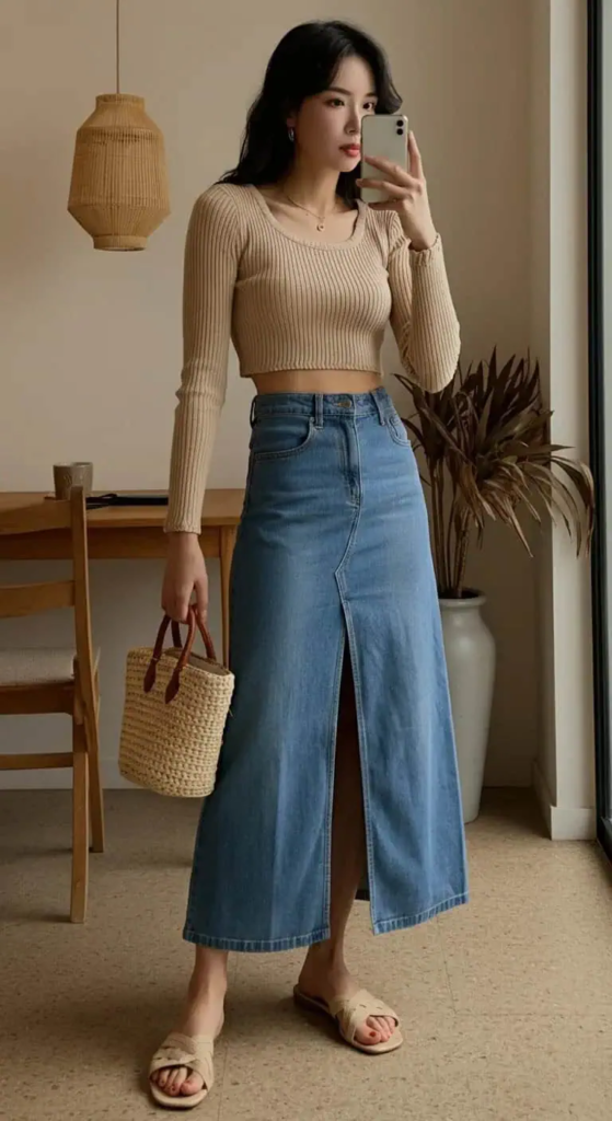 Crop Top and High-Slit Maxi