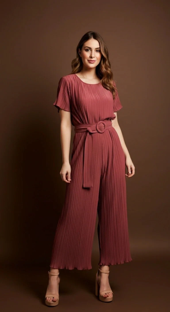 15. Pleated Culotte Romper