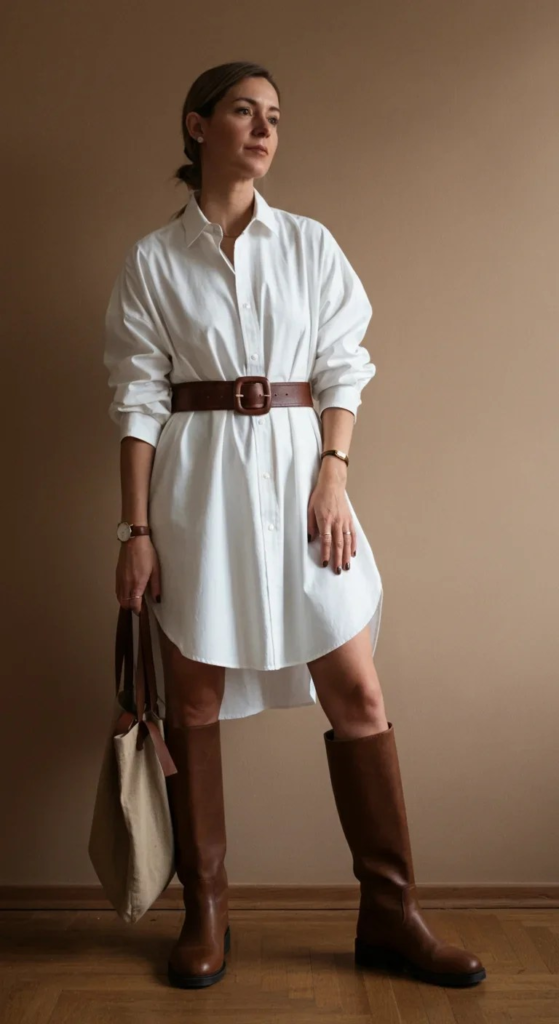 Oversized Shirt Dress