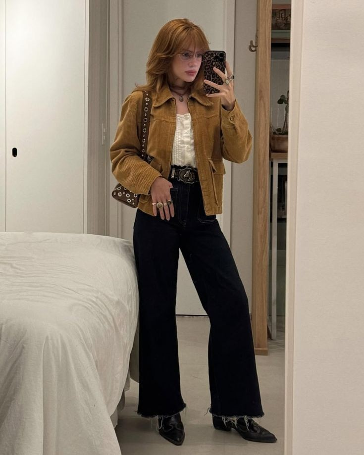 Vintage Jacket with Edgy Accessories