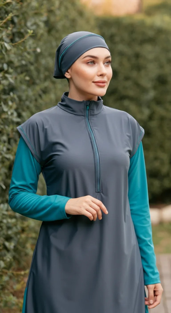 Burkini with Color Accent