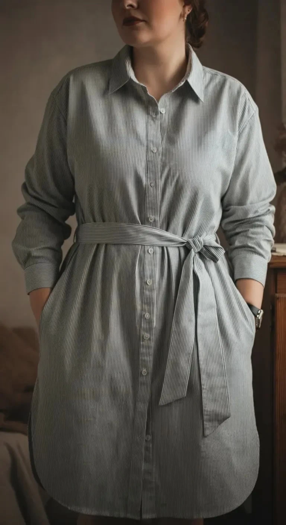 Shirt Dress with Belt