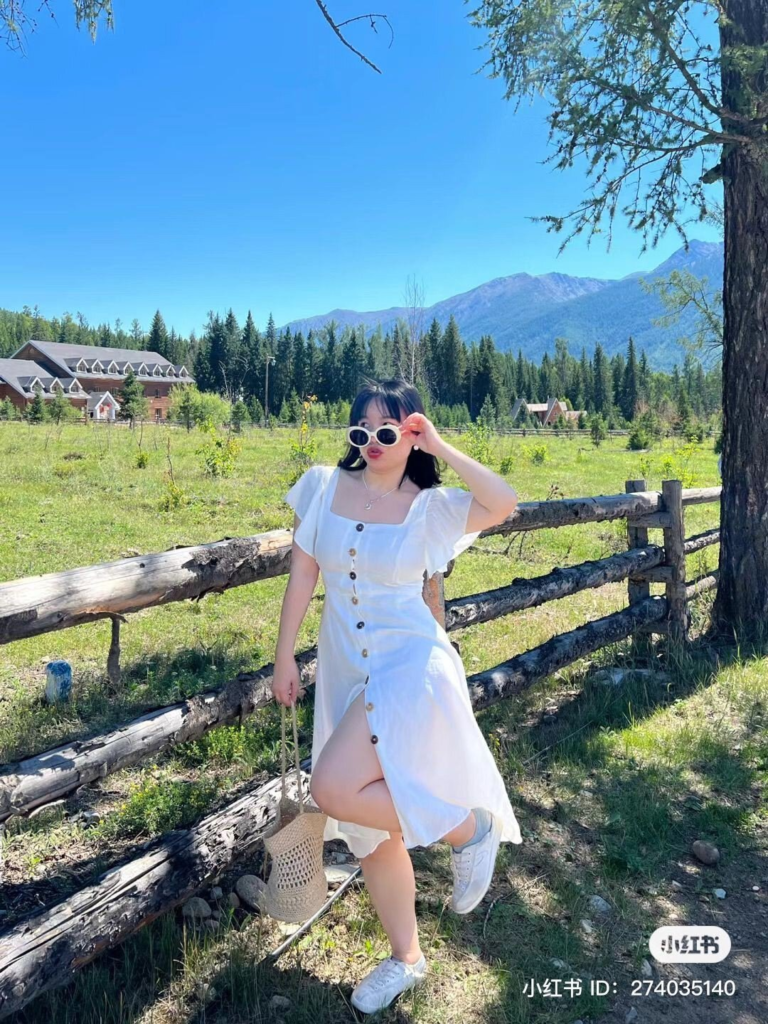 Classic White Midi Dress with Character