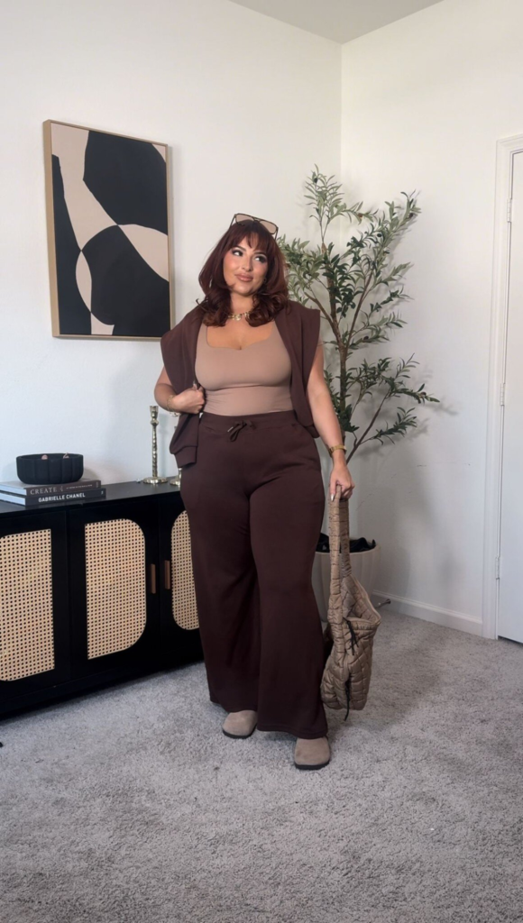 Chocolate Monochrome Power Suit Look