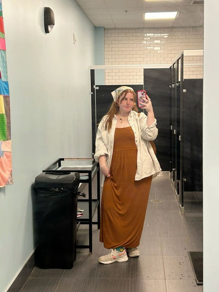 Oversized Shirt with Warm Earth Tones