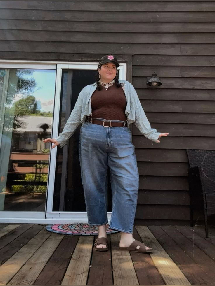 Oversized Shirt with Fitted Tank Layering