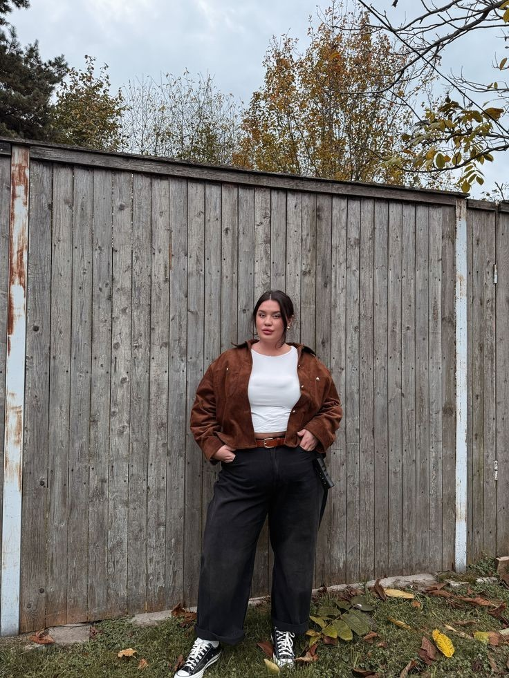 Suede Shirt Jacket With Minimalist Basics