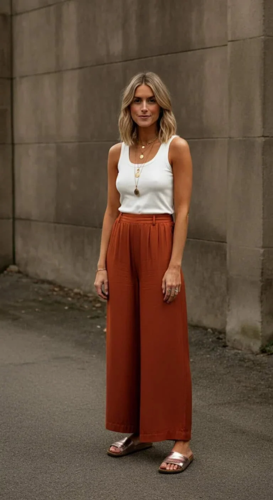 Palazzo Pants with Fitted Tank