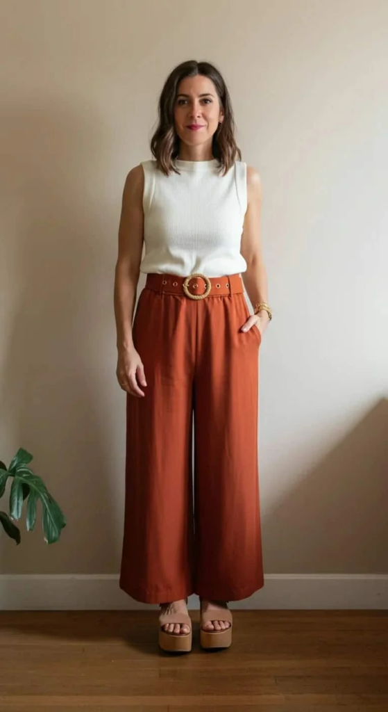 Palazzo Pants with Structured Tank