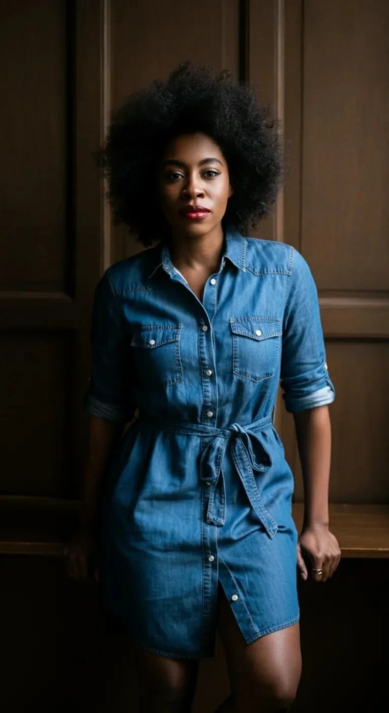 Chambray Shirt Dress