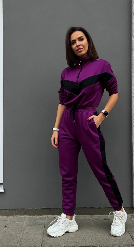 Color-Block Jumpsuit with Mesh Details