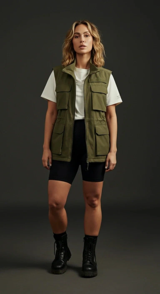 Utility Vest and Compression Shorts