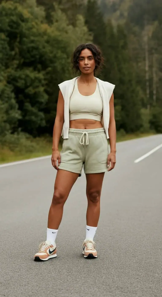 Drawstring Shorts and Muscle Tank