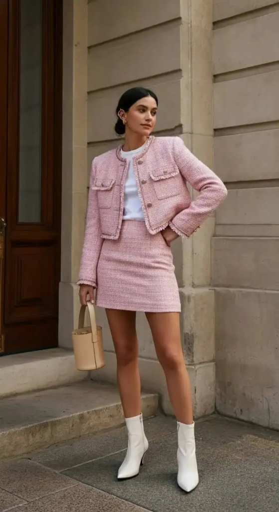 Tweed Set with Modern Accessories