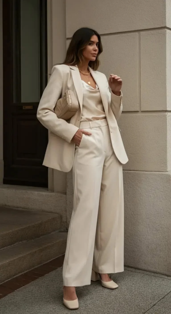 Monochrome Cream Co-ord Set