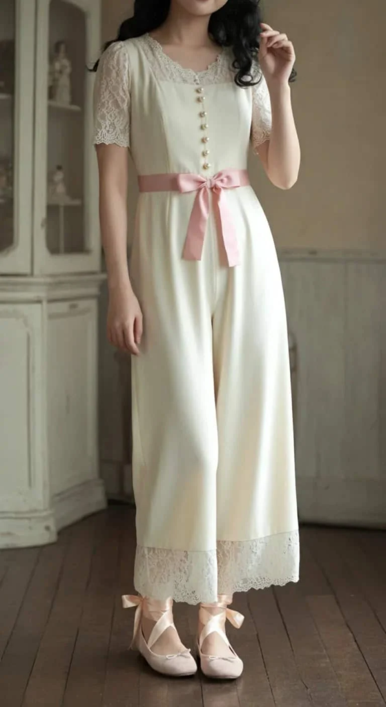 Lace-Trimmed Jumpsuit