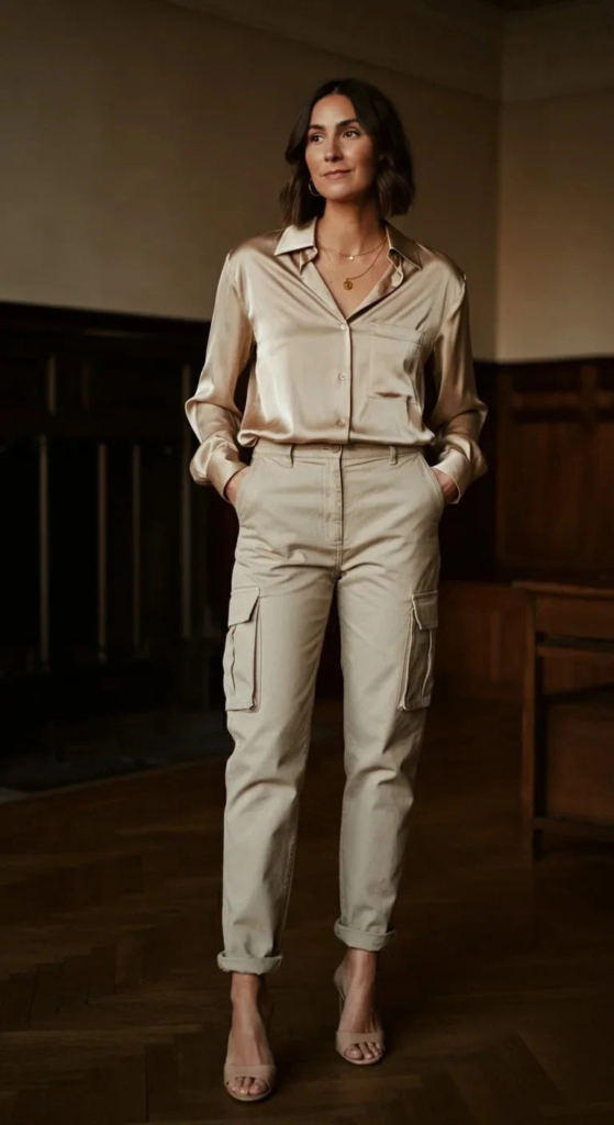 Monochrome Cargo Elegance