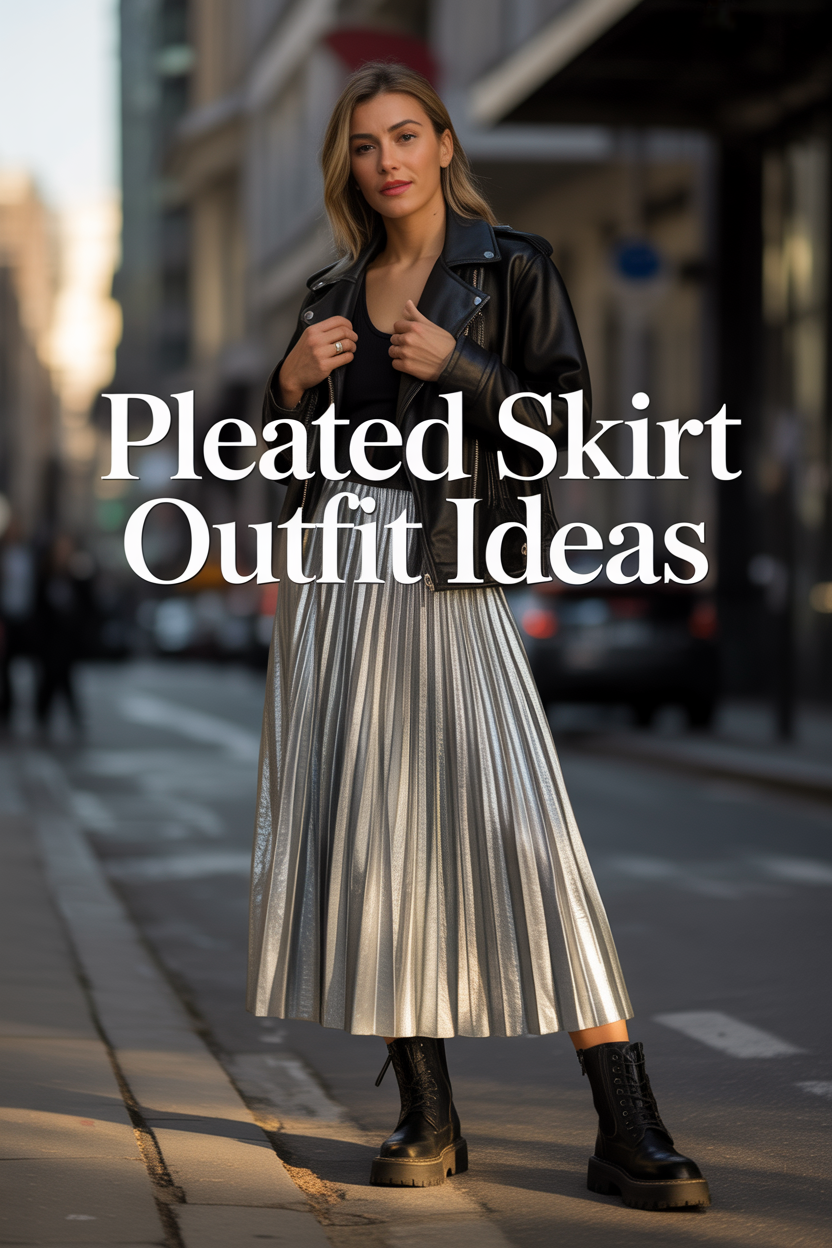 Pleated Skirt Outfit Ideas