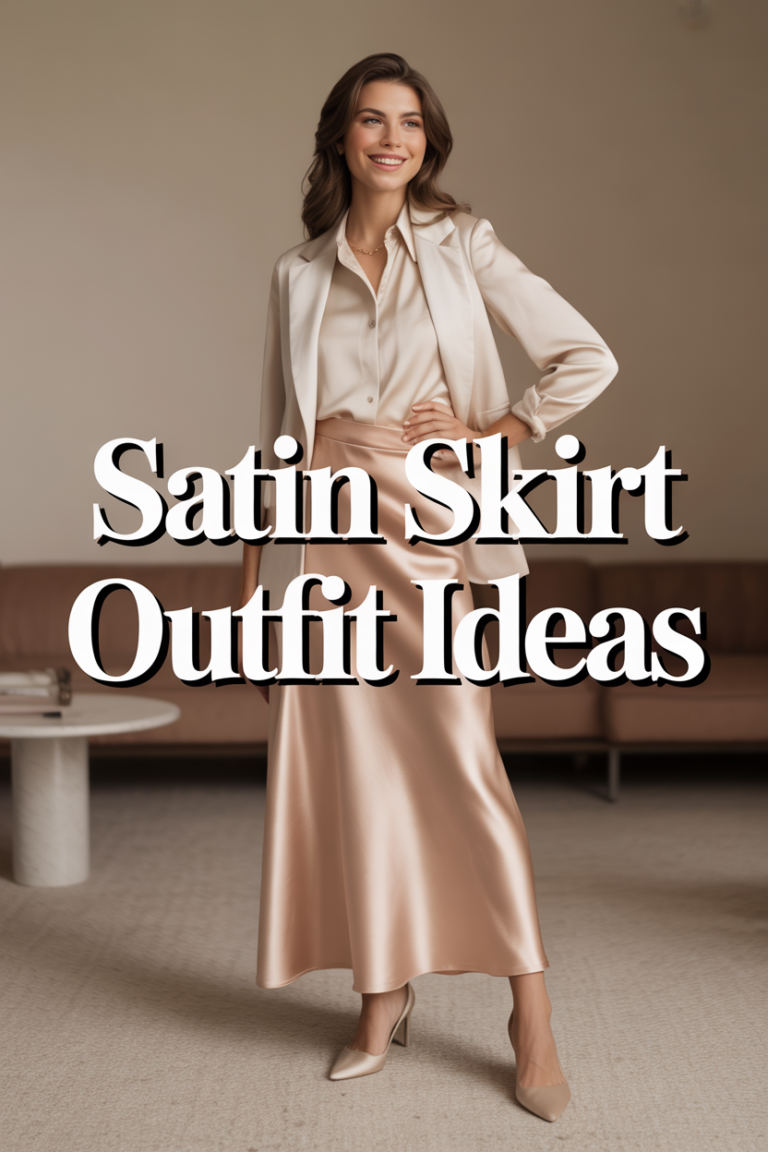 Satin Skirt Outfit Ideas
